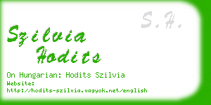 szilvia hodits business card